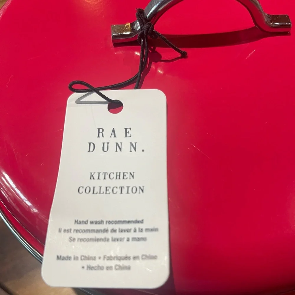 Rare 2017 NWT Rae Dunn Red and White Cookie Tin - Picture 2 of 3